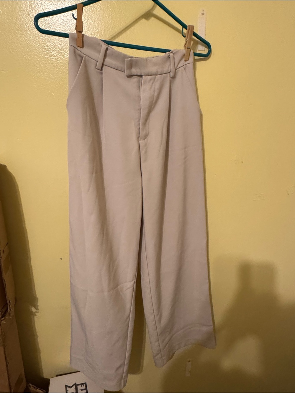 J.ING Light Gray Wide-Leg Women's Trousers